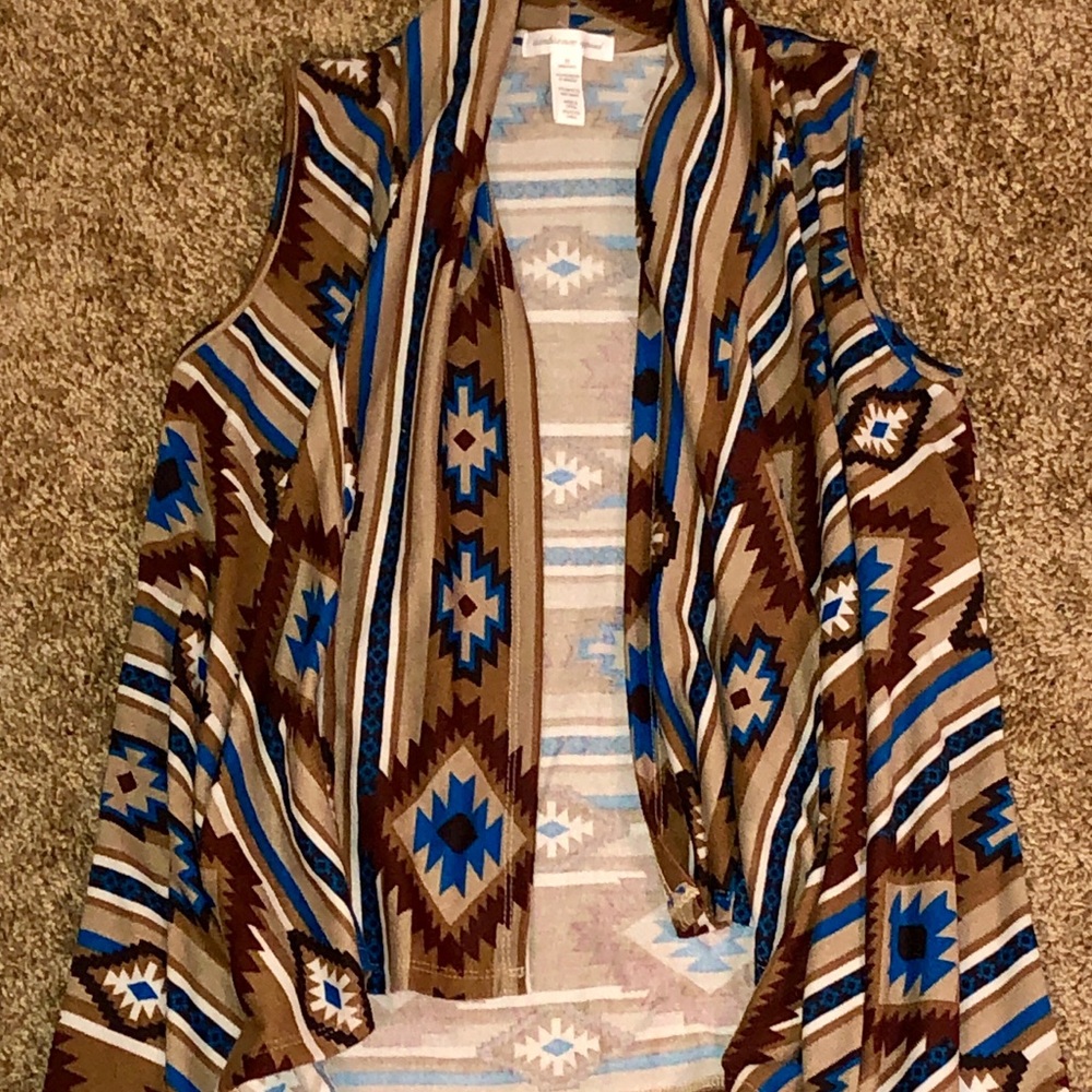 Aztec Print Vest